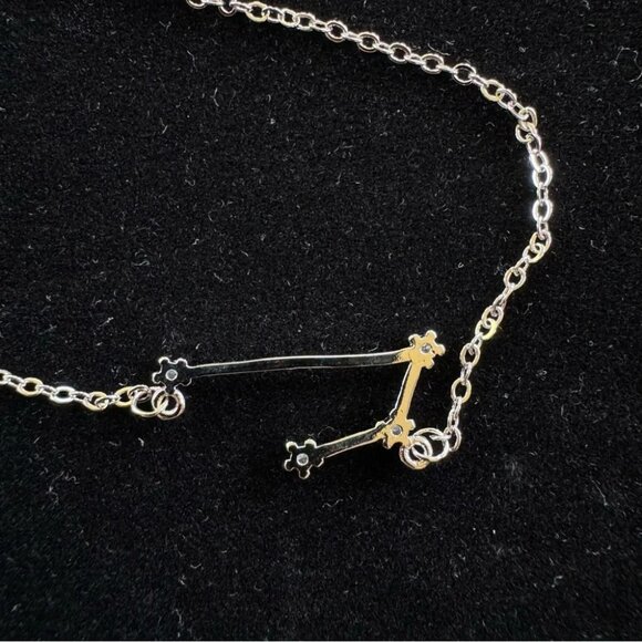 Zodiac Aries 925 Silver Necklace with CZ Accent Stones - Picture 3 of 6